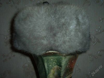 Лот: 2165303. Фото: 1. шапка-ушанка из голубой норки... Головные уборы