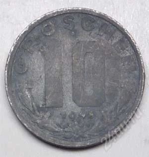 Лот: 1438600. Фото: 1. Австрия. 10 грош 1948г. (3). Германия и Австрия