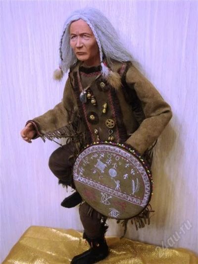 Лот: 1549743. Фото: 1. Камлающий шаман(авторская кукла... Другое (ручная работа)