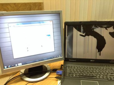 Лот: 4151289. Фото: 1. Ноутбук Acer разбита матрица. Ноутбуки
