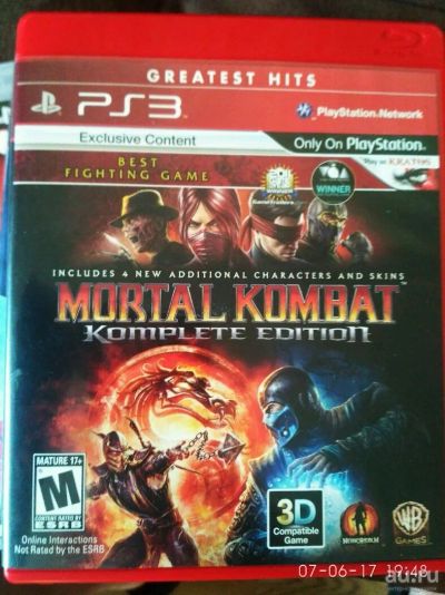 Лот: 9806476. Фото: 1. Ps3 mortal kombat komplete edition. Игры для консолей