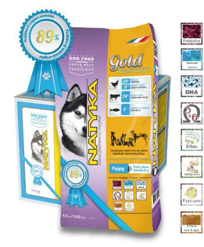Лот: 8077596. Фото: 1. Natyka gold puppy & small dogs... Корма