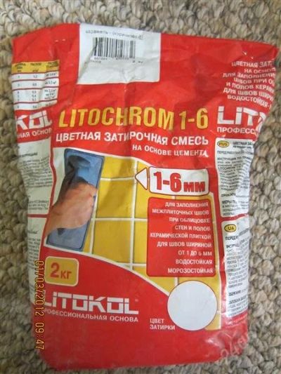 Лот: 1610063. Фото: 1. Затирка LITOCHROM 1-6.Цвет "карамель... Смеси, шпатлевки, цемент