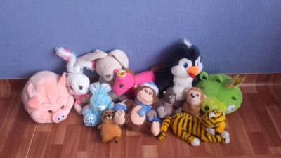 Лот: 7434851. Фото: 1. 2 пакета мягких игрушек. Мягкие