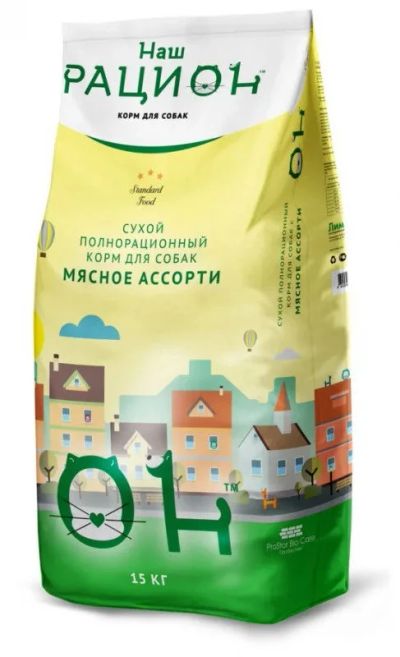 Лот: 15054578. Фото: 1. Мясное ассорти 15кг сухой корм... Корма
