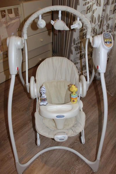 Лот: 5442742. Фото: 1. Детская качель Graco Swing'n'bounce. Ходунки, прыгунки, качели