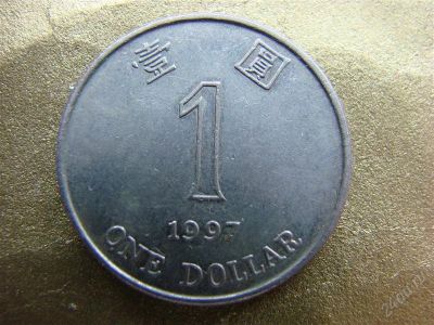 Лот: 2114144. Фото: 1. 1 доллар, Гонконг, 1997, c цветком. Азия