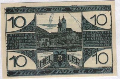 Лот: 1420380. Фото: 1. Австрия. Нотгельд. 10 геллер 1920г... Германия и Австрия