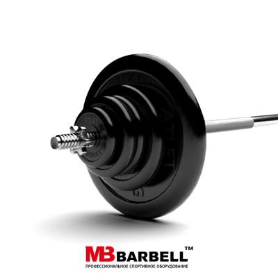 Лот: 22395184. Фото: 1. Штанга обрезиненная MB Barbell... Штанги, блины
