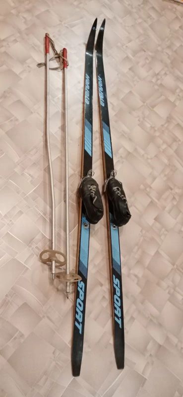 Лот: 19666108. Фото: 1. Лыжный набор 2 (лыжи+ палки... Комплект в сборе