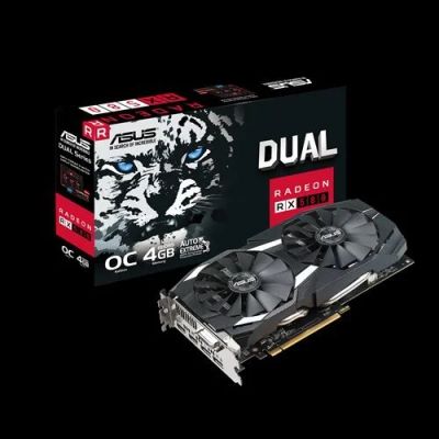 Лот: 10075042. Фото: 1. Видеокарта RX 580 4Gb ASUS Dual... Видеокарты