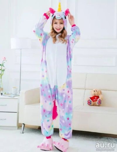 Лот: 13844942. Фото: 1. кигуруми пижама костюм единорог... Костюмы