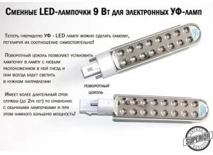 Лот: 9085862. Фото: 1. Сменная LED-лампа 9вт. Инструменты, аксессуары