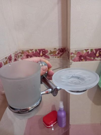 Лот: 20756101. Фото: 1. Мыльница и стакан для щеток(не... Аксессуары для ванной