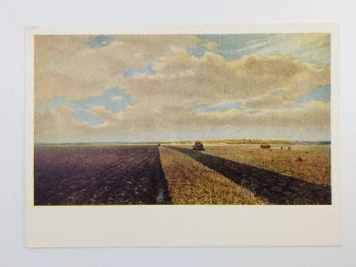 Лот: 23298424. Фото: 1. Кошевой С. Пахота. Открытка. 1953. Открытки, конверты