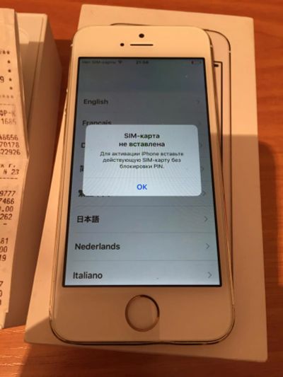 Лот: 11102833. Фото: 1. iPhone 5s 16gb gold a1457 rus. Смартфоны