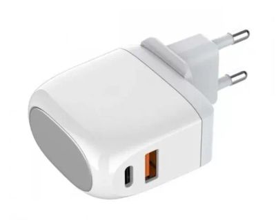 Лот: 20884723. Фото: 1. СЗУ-1USB + 1USB-C Ldnio A2522C... Зарядные устройства, блоки питания, адаптеры сетевые для смартфонов