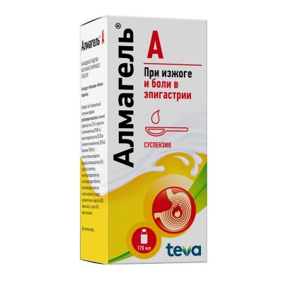 Лот: 23260727. Фото: 1. Алмагель А сусп. 170мл. Лекарства