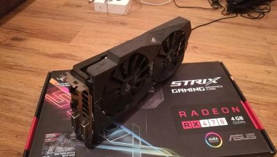 Лот: 11293394. Фото: 1. Видеокарта ASUS Radeon Rx 470... Видеокарты