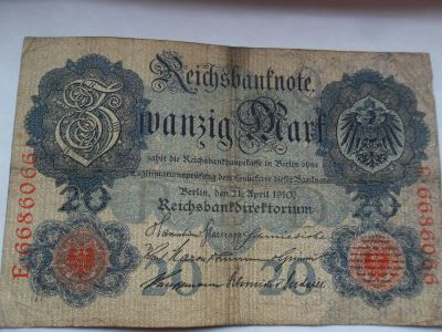 Лот: 8407641. Фото: 1. Германия 20 марок 1910. Германия и Австрия