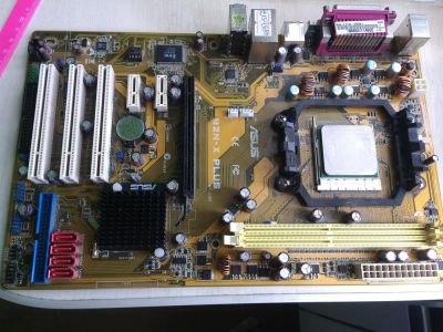Лот: 4419540. Фото: 1. Мат плата Asus M2NX Plus с процессором... Материнские платы