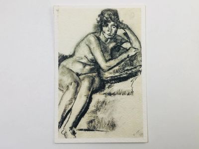 Лот: 23298510. Фото: 1. Герасимов С. В. Натурщица. Открытка... Открытки, конверты