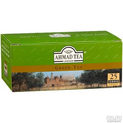 Лот: 13687770. Фото: 1. Чай Ахмад (пак) Зеленый 25пак. Чай, кофе, какао
