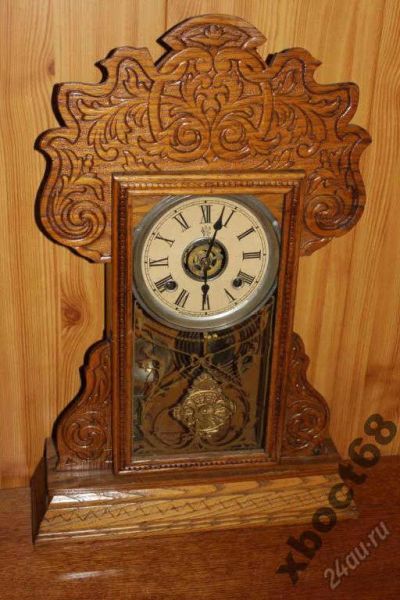 Лот: 5812525. Фото: 1. Американские часы-"пряник" 1870-80... Часы настенные, настольные