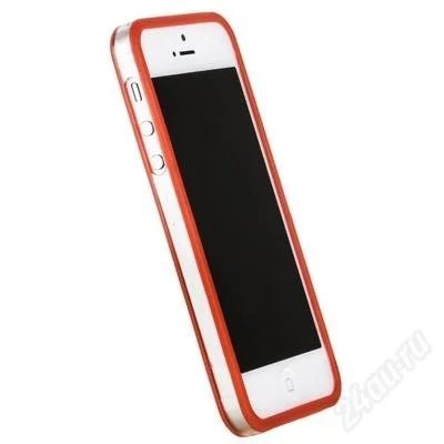 Лот: 2385737. Фото: 1. Бампер Griffin для iPhone 5 красный... Чехлы, бамперы