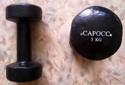 Лот: 2919202. Фото: 1. 2 гантели по 5 кг. Гантели