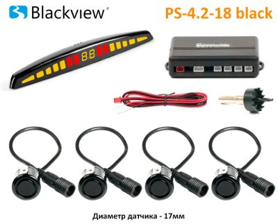 Лот: 7642201. Фото: 1. Blackview PS-4.2-18 BLACK - парковочная... Видеорегистраторы,  радар-детекторы, системы парковки
