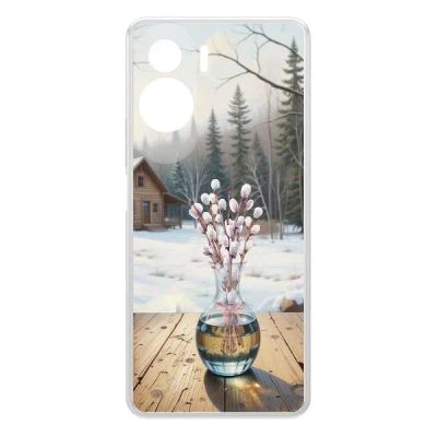 Лот: 25385227. Фото: 1. Чехол Krutoff Clear Case "Верба... Чехлы, бамперы