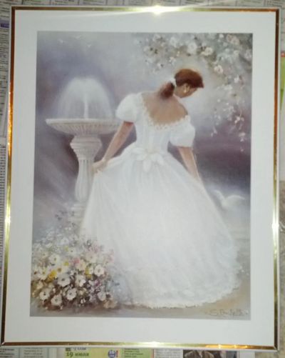 Лот: 3276710. Фото: 1. Картина Невеста у фонтана (40... Произведения