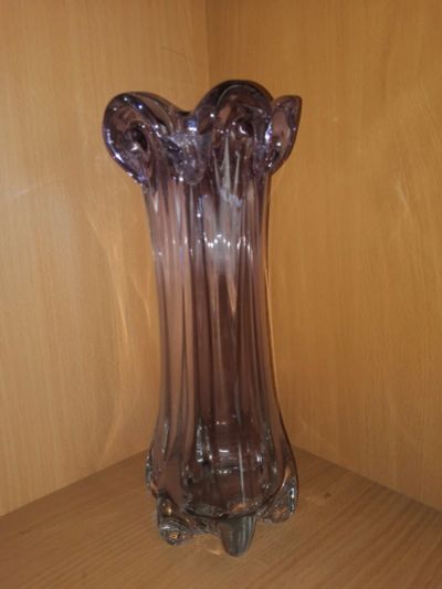 Лот: 16226908. Фото: 1. Шикарная ваза Egermann - гнутое... Фарфор, керамика