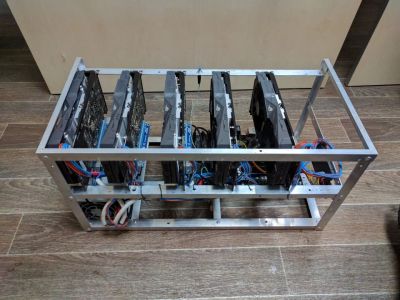 Лот: 10270547. Фото: 1. Майнинг ферма на 5 RX 470 Asus... Майнинг фермы, товары для майнинга