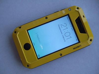 Лот: 4359377. Фото: 1. Металлический чехол для I PHONE... Чехлы, бамперы