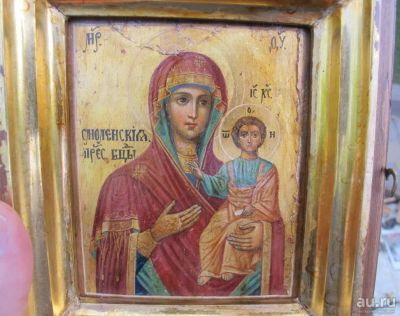 Лот: 13771556. Фото: 1. икона Смоленская,киот,19 век. Иконы