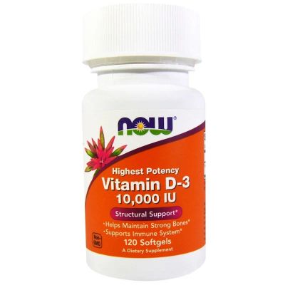 Лот: 14762967. Фото: 1. Now Foods, Vitamin D3, 10 000... Спортивное питание, витамины