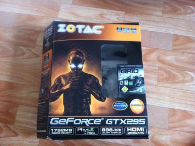 Лот: 3044633. Фото: 1. Geforce ZOTAC GTX 295 , Полный... Видеокарты