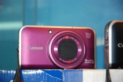 Лот: 977664. Фото: 1. Canon SX210 сиреневый. Цифровые компактные
