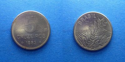 Лот: 15928959. Фото: 1. Бразилия 5 крузейрос 1983. Америка