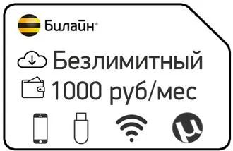 Лот: 11748085. Фото: 1. безлимитный интернет билайн ЗА... Красноярск
