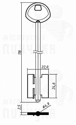 Лот: 12028494. Фото: 1. ключ 139 DV052 гардиан. Материалы и сырьё