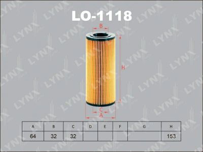 Лот: 13356930. Фото: 1. Lynx LO-1118 Масляный фильтр. Расходные материалы