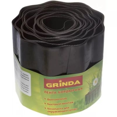 Лот: 9691374. Фото: 1. Лента бордюрная Grinda, цвет коричневый... Всё для ландшафта