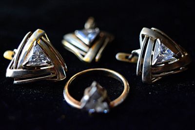 Лот: 15612800. Фото: 1. Комплект серебряный : серьги... Комплекты изделий