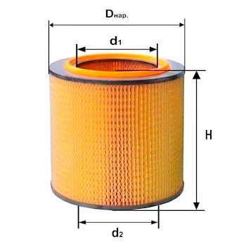 Лот: 12539490. Фото: 1. Воздушный фильтр DIFA 4302M на... Расходные материалы