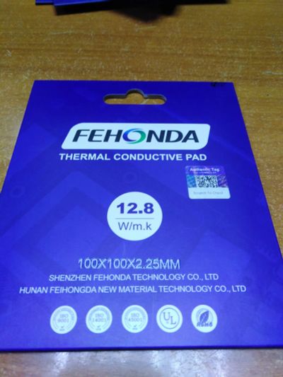 Лот: 19950203. Фото: 1. Термопрокладка Fehonda 100x100x2... Системы охлаждения