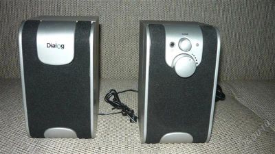 Лот: 2323677. Фото: 1. колонки стерео dialog w-200 silver... Активные акустические системы