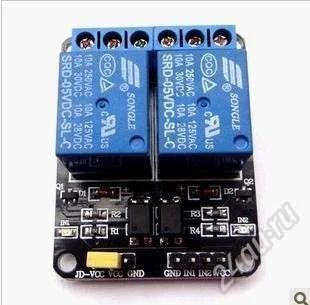 Лот: 2309456. Фото: 1. Модуль с двумя реле для ARDUINO. Микроконтроллеры